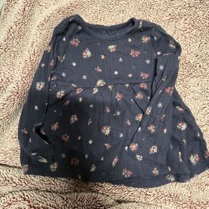 Floral Navy Kids Top